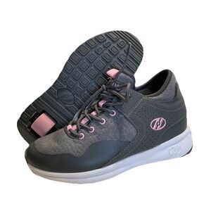 HEELYS Girls Wheeled Roller Skates Piper  Shoes Size 6 Youth Pink And Gray EUC